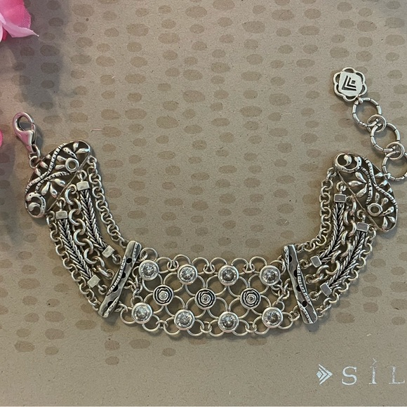 Silpada Cubic Zirconia Sterling Silver ‘CAVALIER’ Bracelet B2711 - Picture 7 of 17